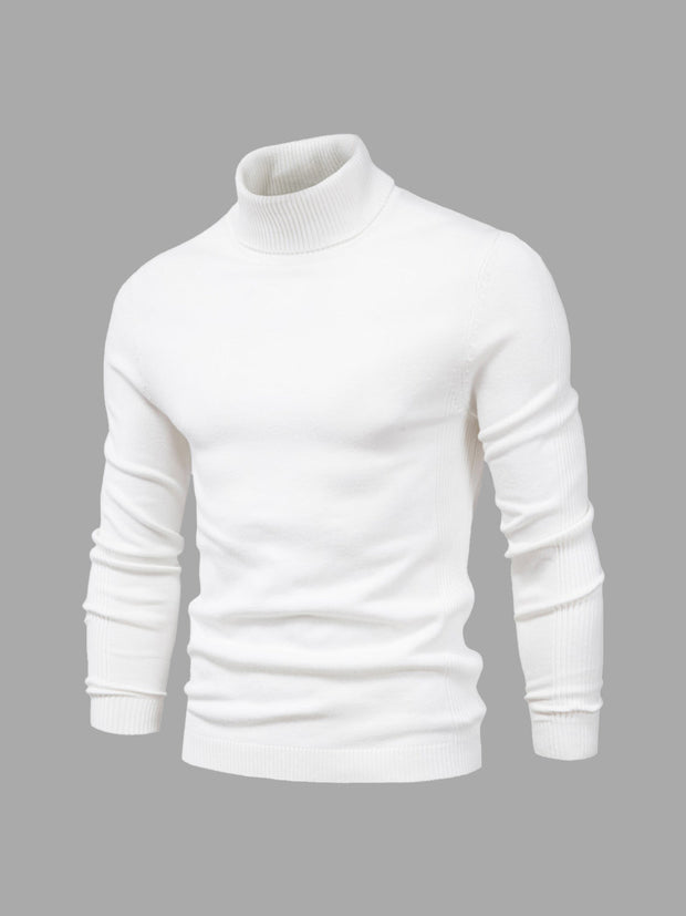 Pull à col roulé pour hommes, lavable