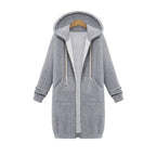 Zoe - Chic lange sweatshirt-jacke