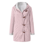 Vania Fleece Wildlederjacke mit halblanger Kapuze