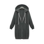Zoe - Chic lange sweatshirt-jacke