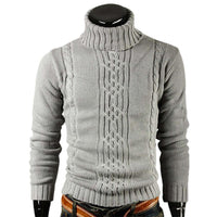 LUCIAN - Pull à col roulé en coton avec motif torsadé