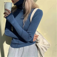 Pulls à col roulé Slim pour femmes