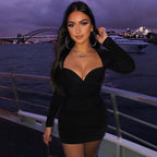 Meilissa - Sexy Abendkleid mit langen Ärmeln für Frauen