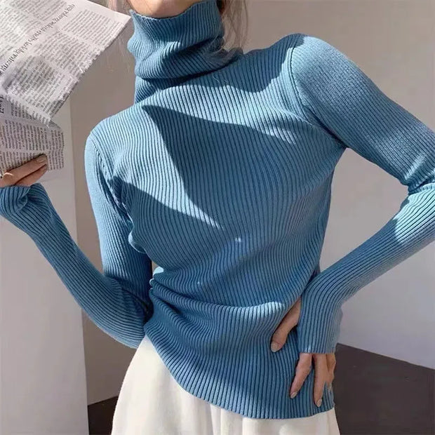 Pulls à col roulé Slim pour femmes