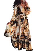 Tina - Langes Kleid mit Blumenmuster Bambo