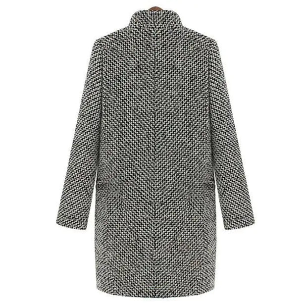 Élégant manteau long en laine pour femme