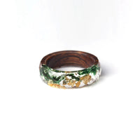 Bague Orchidée en bois Emilia-Calou