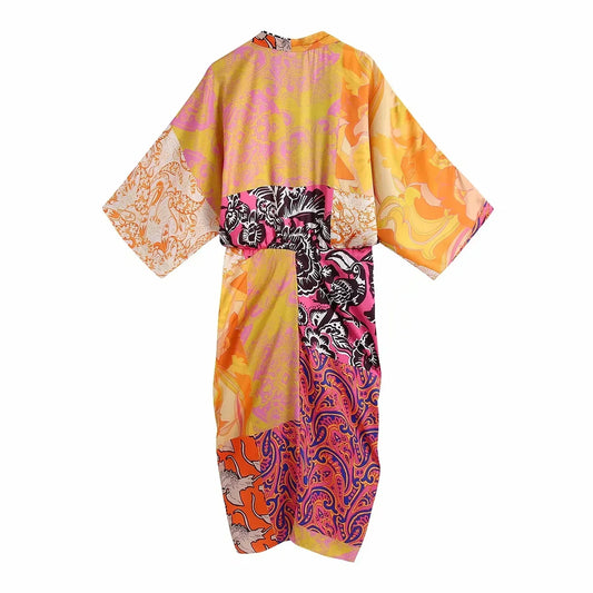 Vivienne - Maxi kimono dress with batwing sleeves