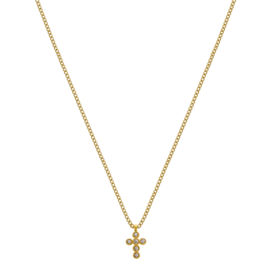 Mini Cross 14K plaqué or