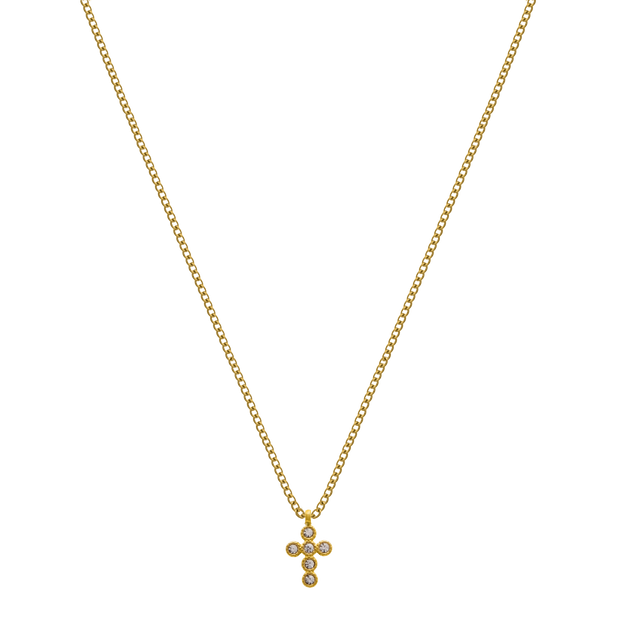 Mini Cross 14K plaqué or