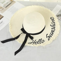 Chapeaux de soleil faits main Weave Letter pour la mode féminine