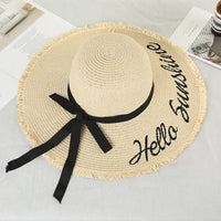 Chapeaux de soleil faits main Weave Letter pour la mode féminine