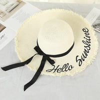 Chapeaux de soleil faits main Weave Letter pour la mode féminine