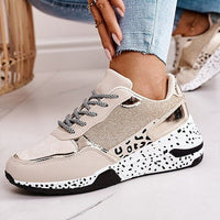 Jana - Chaussures à lacets stylées avec motif léopard pour un look tendance