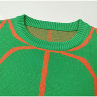 Chio - Geometrischer Rundhalspullover mit markantem Muster