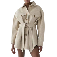 Veste Longue Chic Avec Ceinture