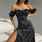 Semana - Maxikleid mit Puffärmeln