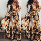 Tina - Langes Kleid mit Blumenmuster Bambo