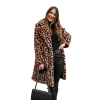 Manteau en fausse fourrure léopard