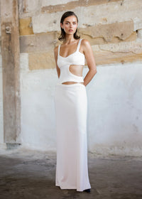 Nora - Robe blanche moulante à la mode