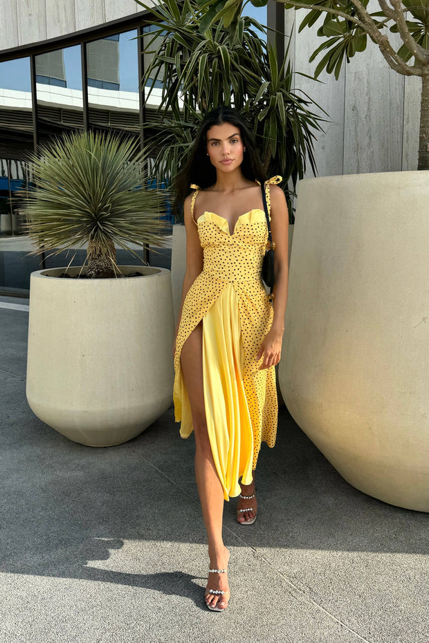 Stefania - Robe longue décolletée en V