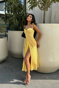 Stefania - Robe longue décolletée en V