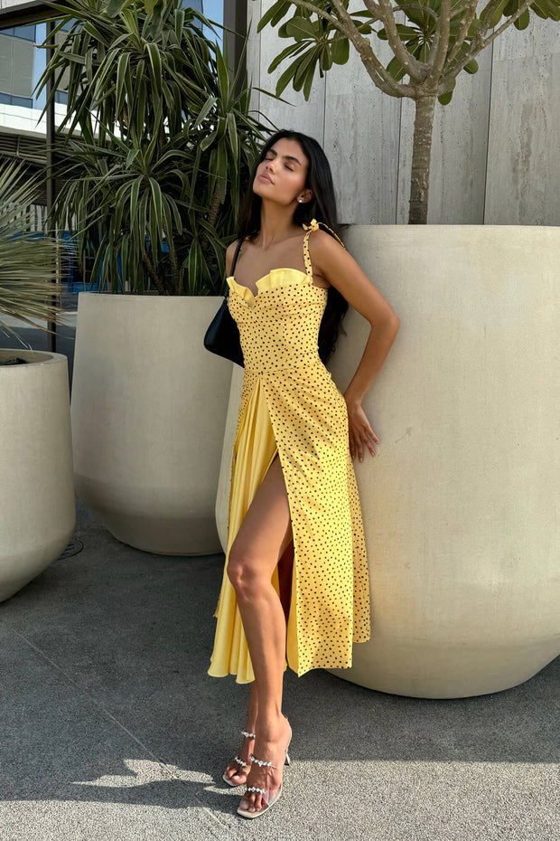 Stefania - Robe longue décolletée en V