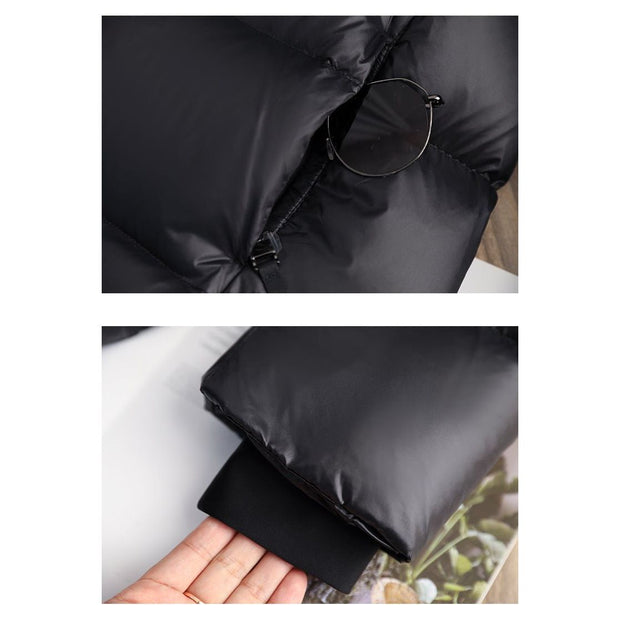Veste d'hiver en duvet chaude et imperméable pour femmes