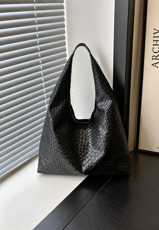 Sac porté épaule femme effet cuir tressé hobo
