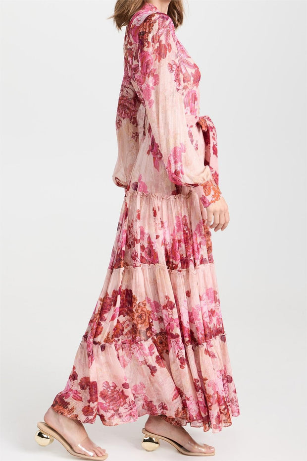 Naty - Robe à manches longues avec imprimé floral