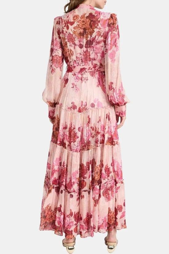 Naty - Robe à manches longues avec imprimé floral