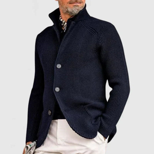 Élégant cardigan pour hommes avec patte de boutonnage