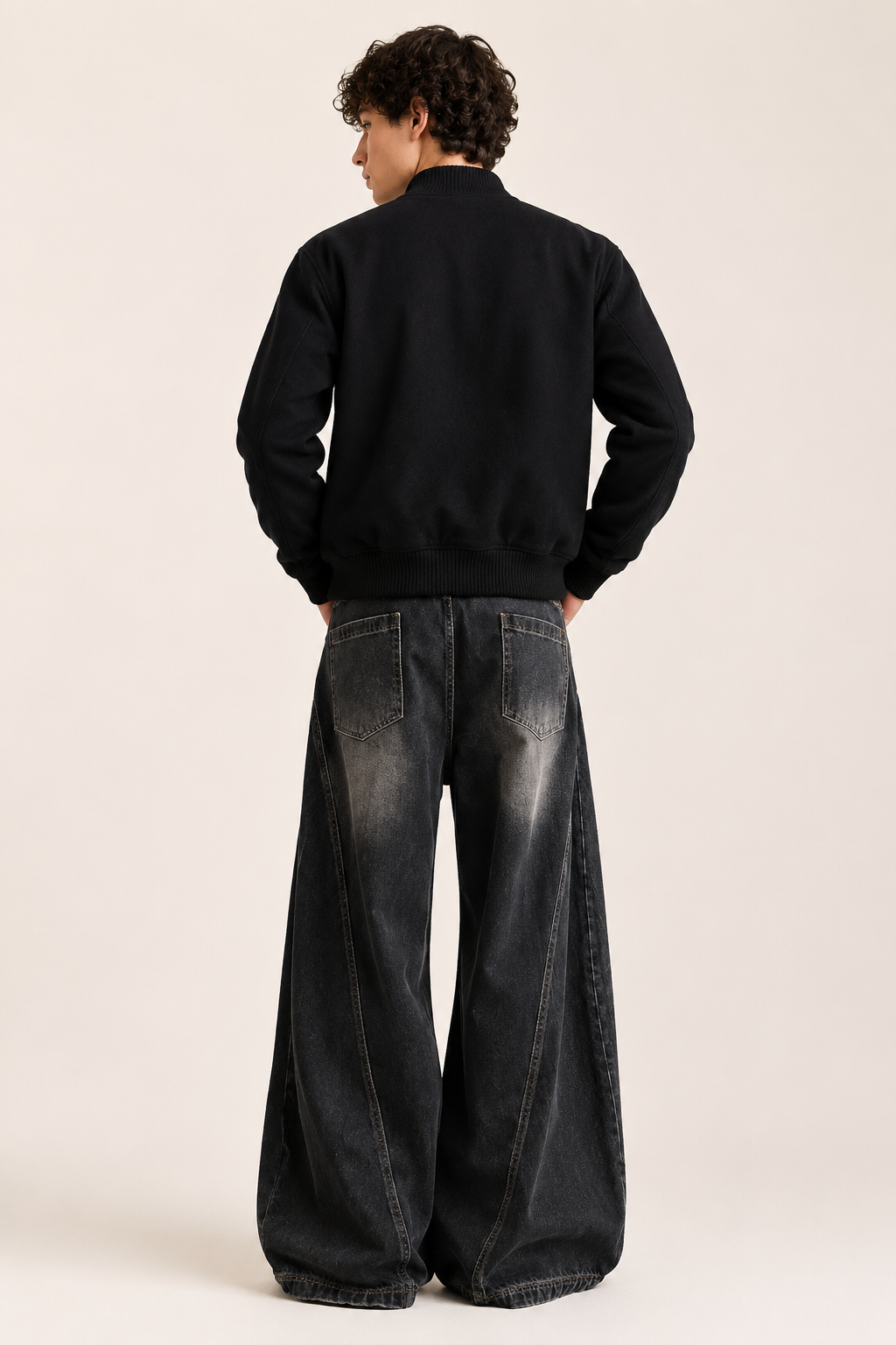 Herren-Baggy-Jeans mit extra weitem Bein und Used-Look – Anselm