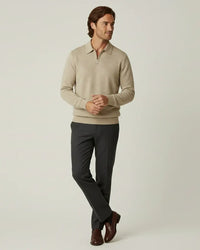 Pull pour homme à col polo et fermeture éclair - Gauthier