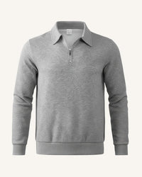 Pull pour homme à col polo et fermeture éclair - Gauthier