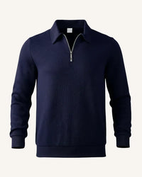 Pull pour homme à col polo et fermeture éclair - Gauthier
