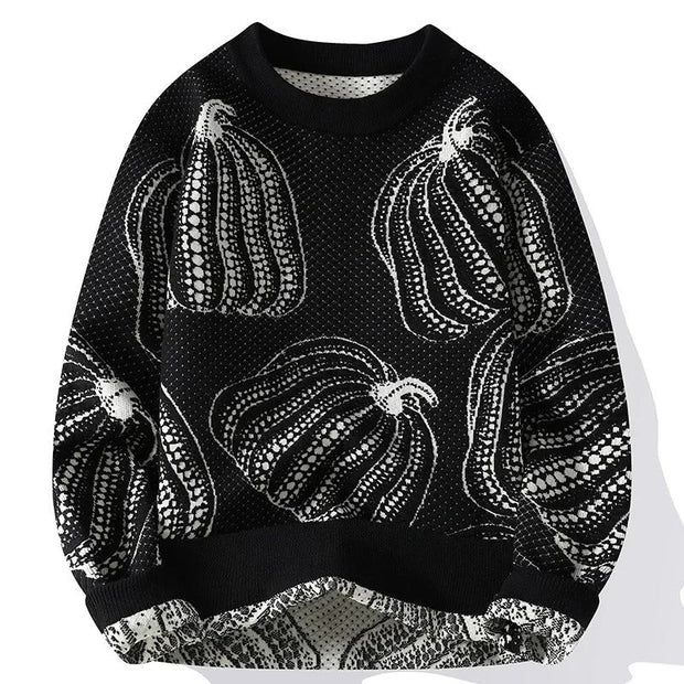 Strickpullover mit Kürbismuster – Gino