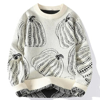 Strickpullover mit Kürbismuster – Gino
