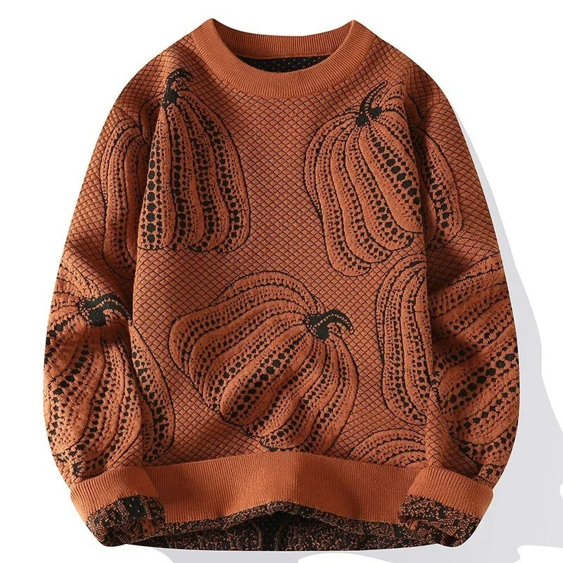Strickpullover mit Kürbismuster – Gino