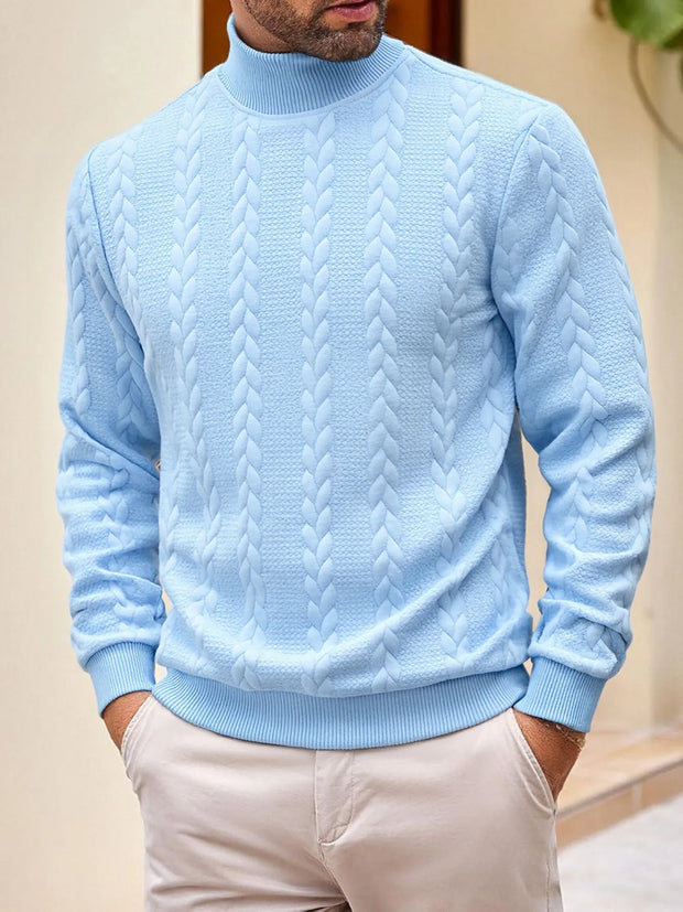 Pull en maille pour homme à col roulé - Leif