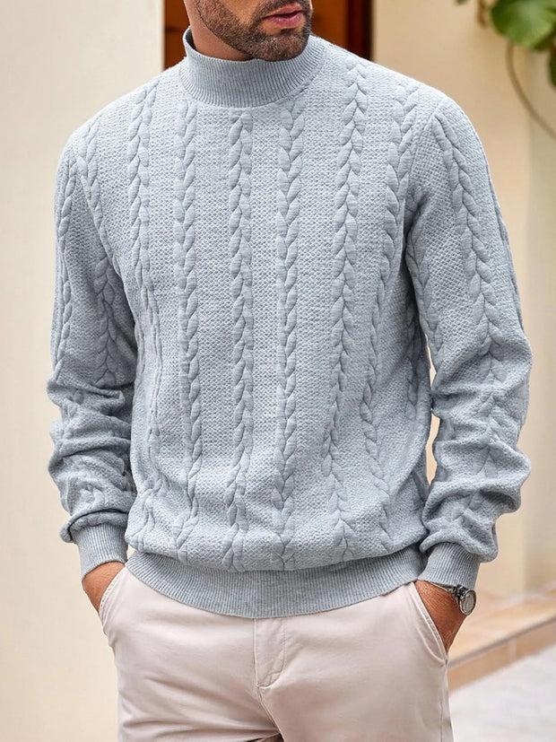 Pull en maille pour homme à col roulé - Leif