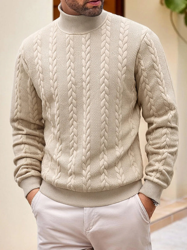 Pull en maille pour homme à col roulé - Leif