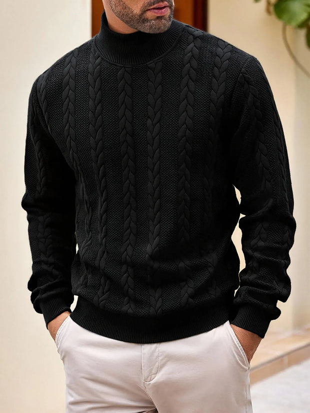 Pull en maille pour homme à col roulé - Leif