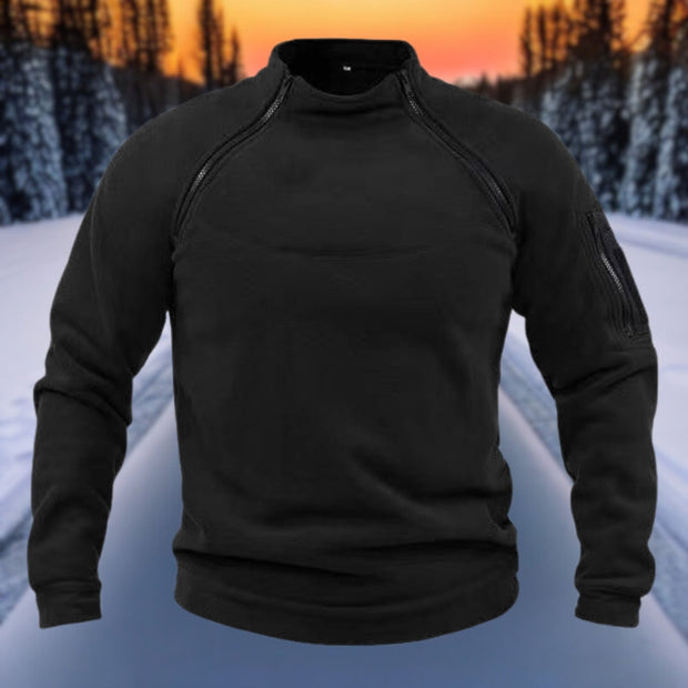 Chris - Doppellagiges warmes Polarfleece Winter Herren Sweatshirt
