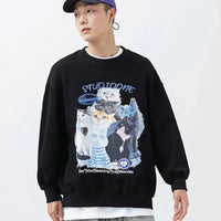 Arietty - Lässiges Sweatshirt mit Katzenmotiv aus Baumwolle