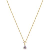 Chaîne Lotus Drop plaquée or 14 carats