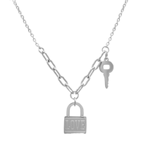 Chaîne Love Lock plaquée or 14 carats