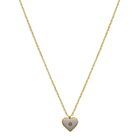 Love Stone Heart 14K plaqué or