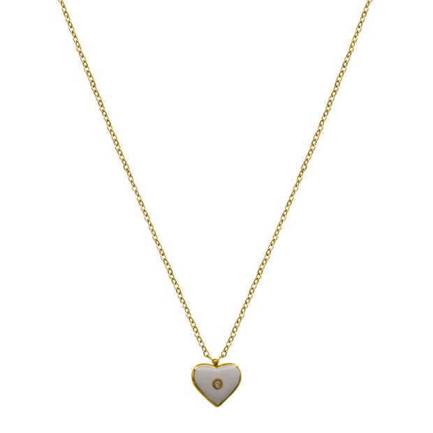 Love Stone Heart 14K plaqué or