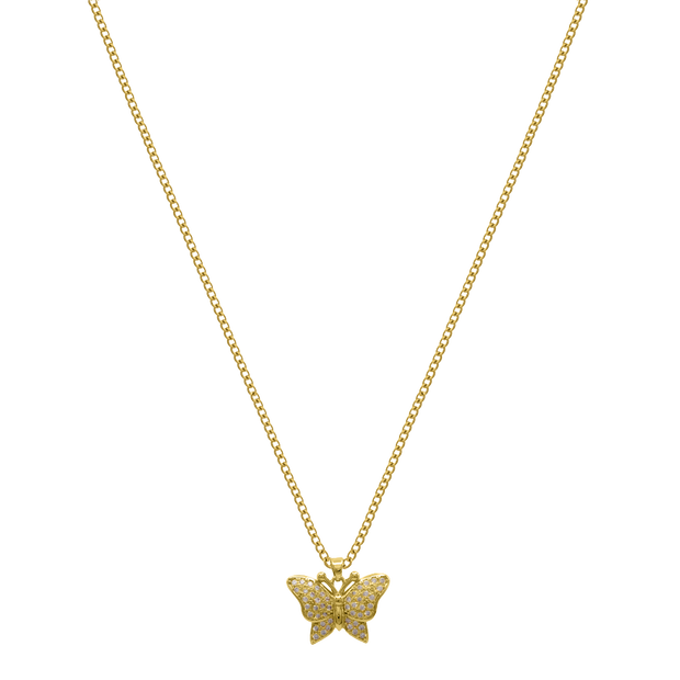 Chaîne Butterfly plaquée or 14 carats